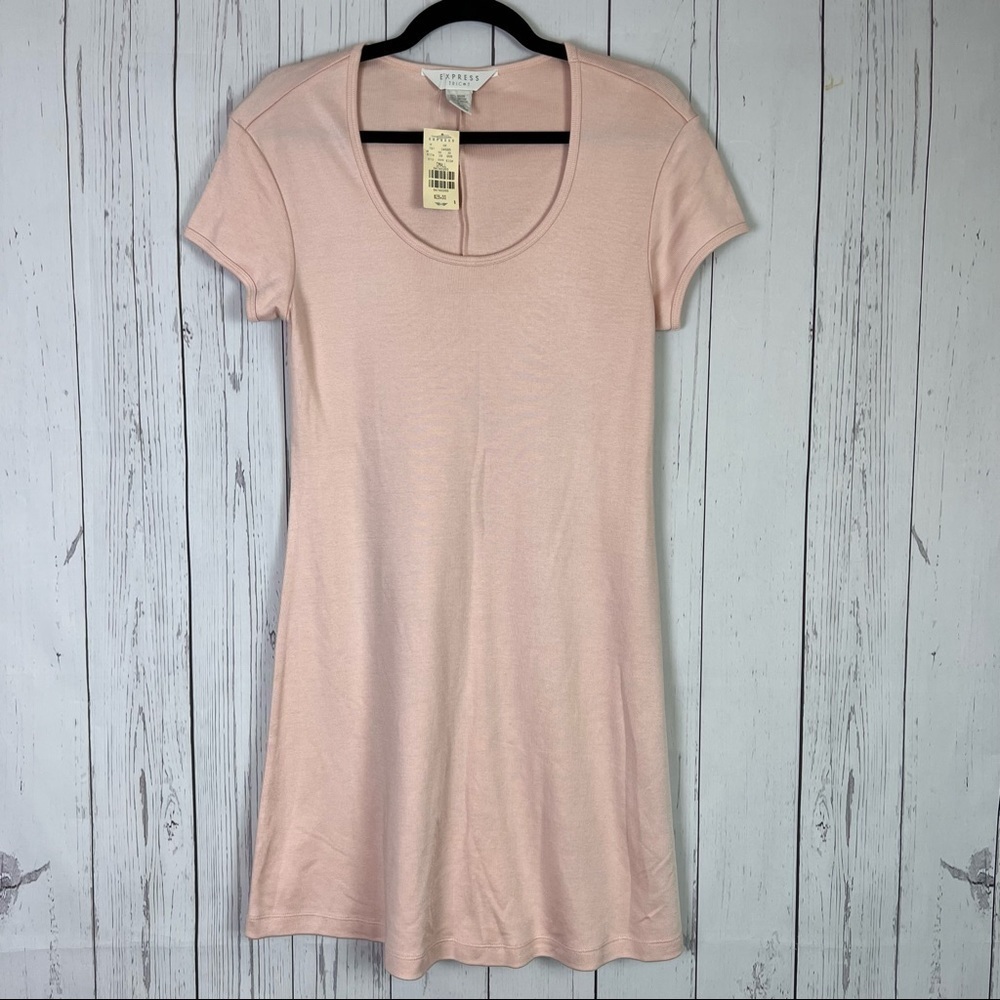 Y2K Vintage Express | ribbed blush pink dress